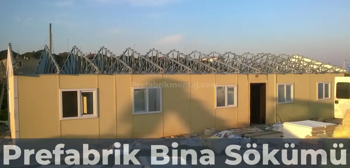 Prefabrik bina sökümü